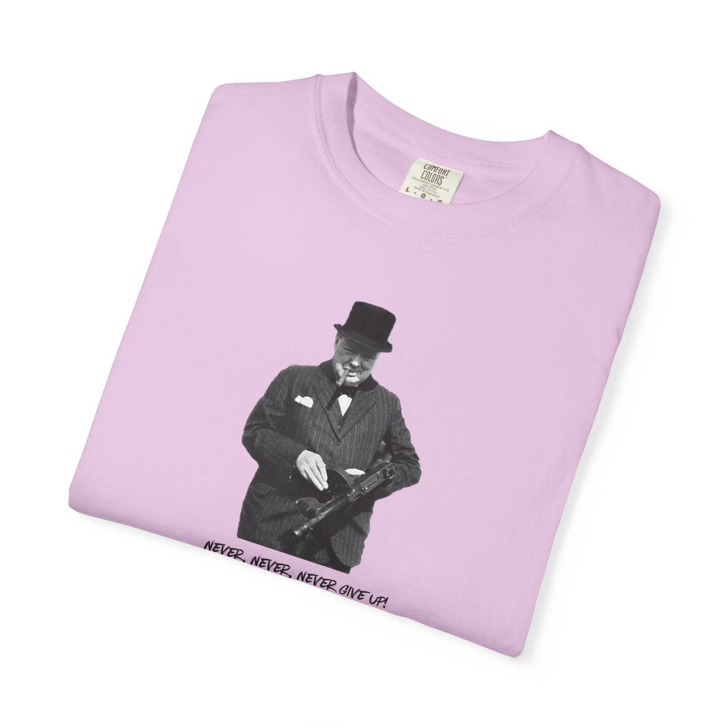 Iconic "Never Give Up" Light Tee | Stylish & comfortable with cool tee design for men & women.