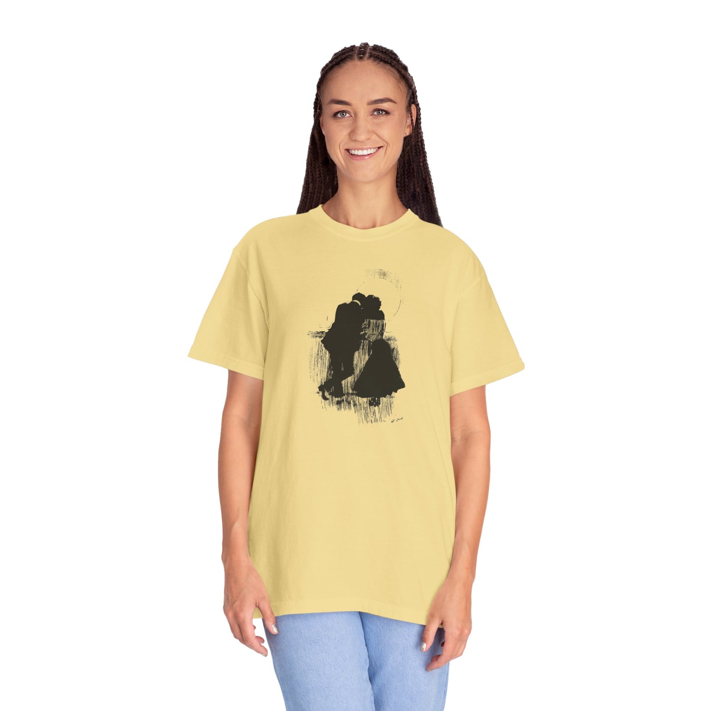 "Lovers on the Deck - Dusk Silhouette"|Tee Design   Stylish & comfortable with cool tee design for men & women.