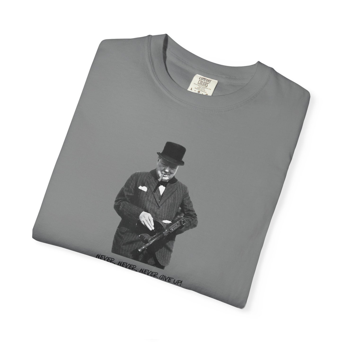 Iconic "Never Give Up" Light Tee | Stylish & comfortable with cool tee design for men & women.