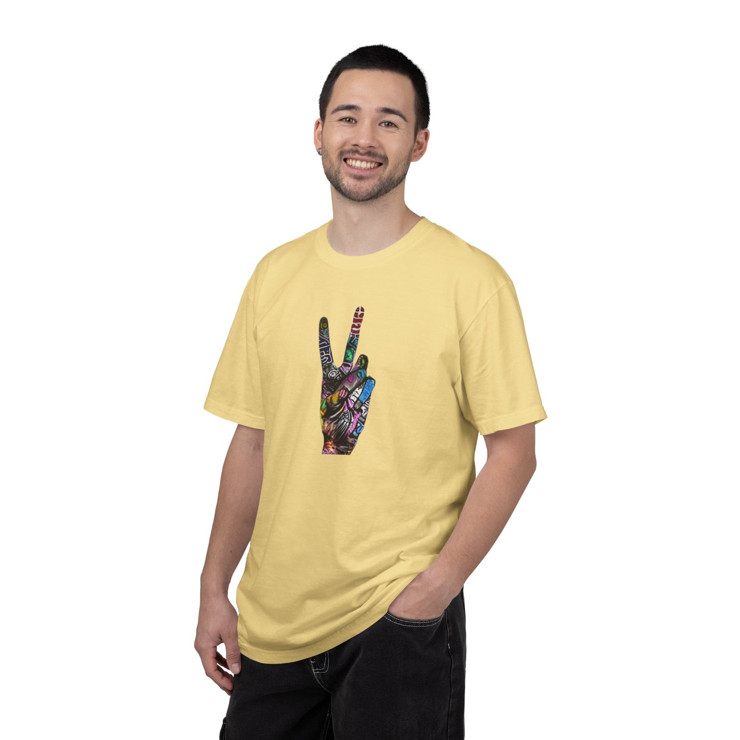 Graffitti Art Peace Sign tee | Stylish & comfortable with cool tee design for men & women.