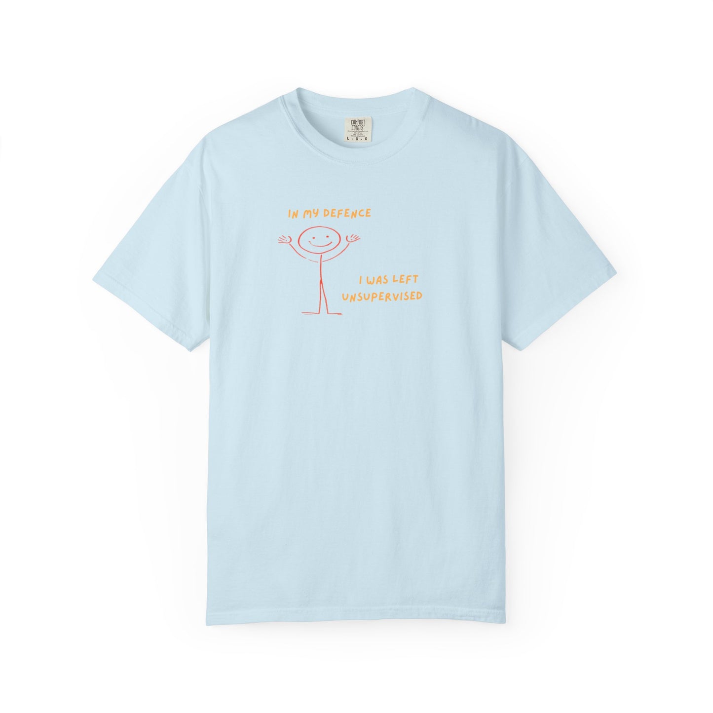 "In My Defence" Tee Gold Text | Stylish & comfortable with cool tee design for men & women.