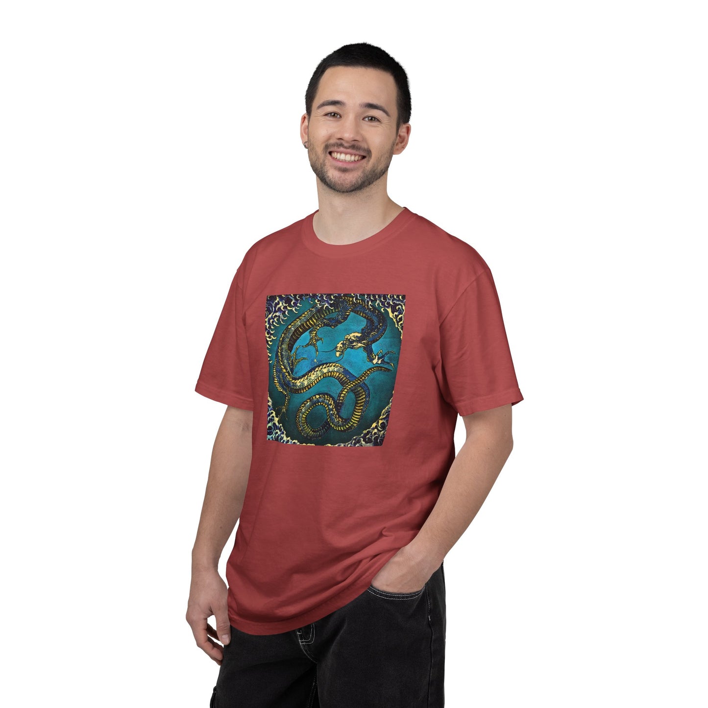 "Hokusai Blue Dragon" Cool Tee | Stylish & comfortable with cool tee design for men & women.
