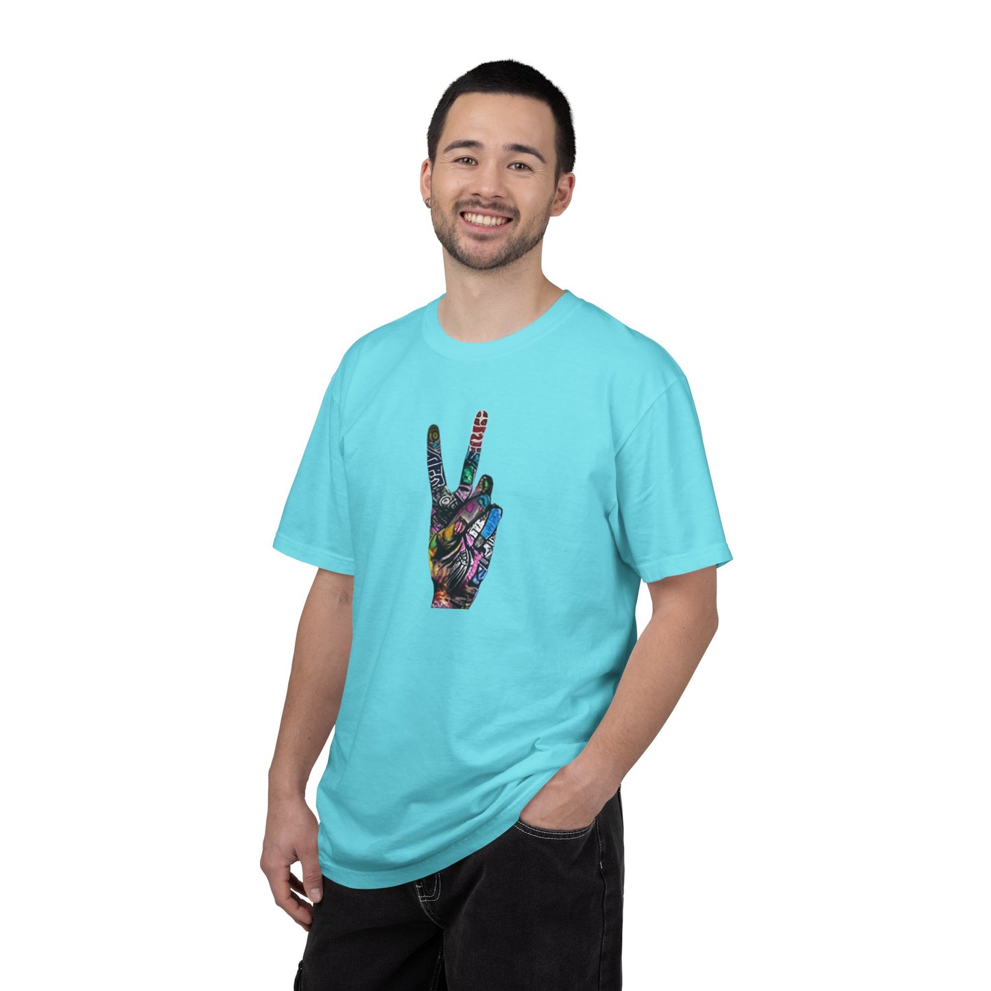 Graffitti Art Peace Sign tee | Stylish & comfortable with cool tee design for men & women.