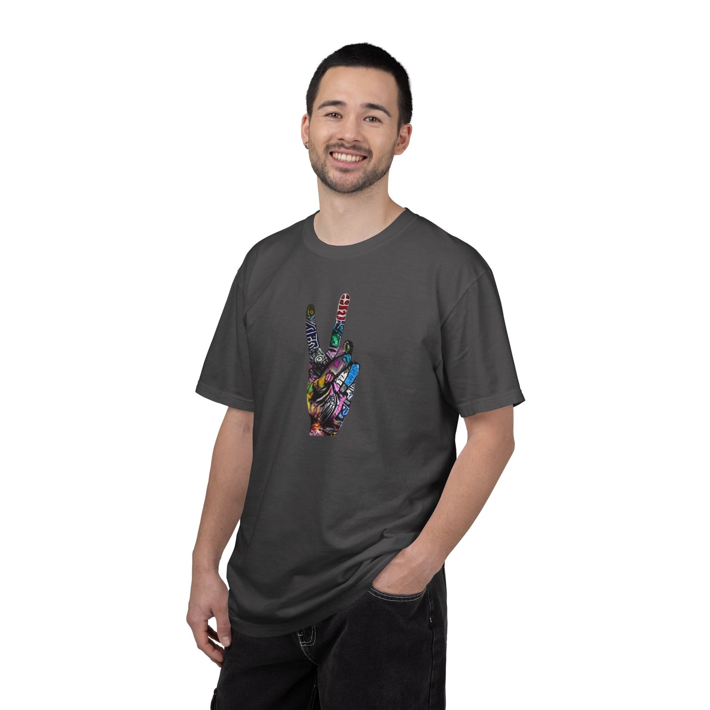 Graffitti Art Peace Sign tee | Stylish & comfortable with cool tee design for men & women.