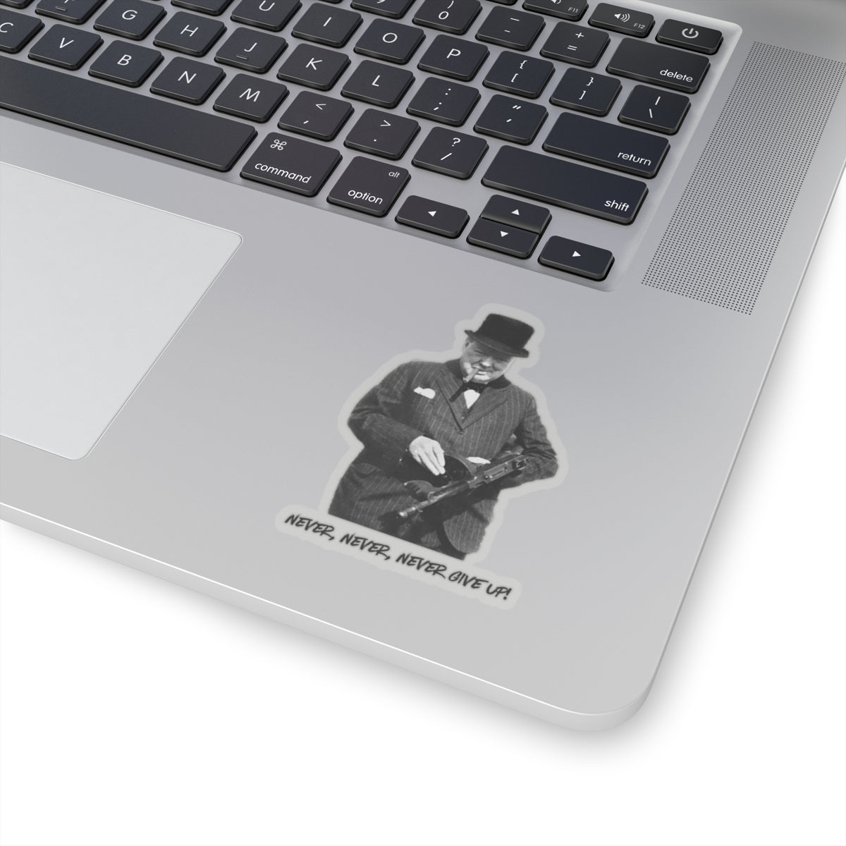 "Never Give Up" Sticker | Stylish & Cool