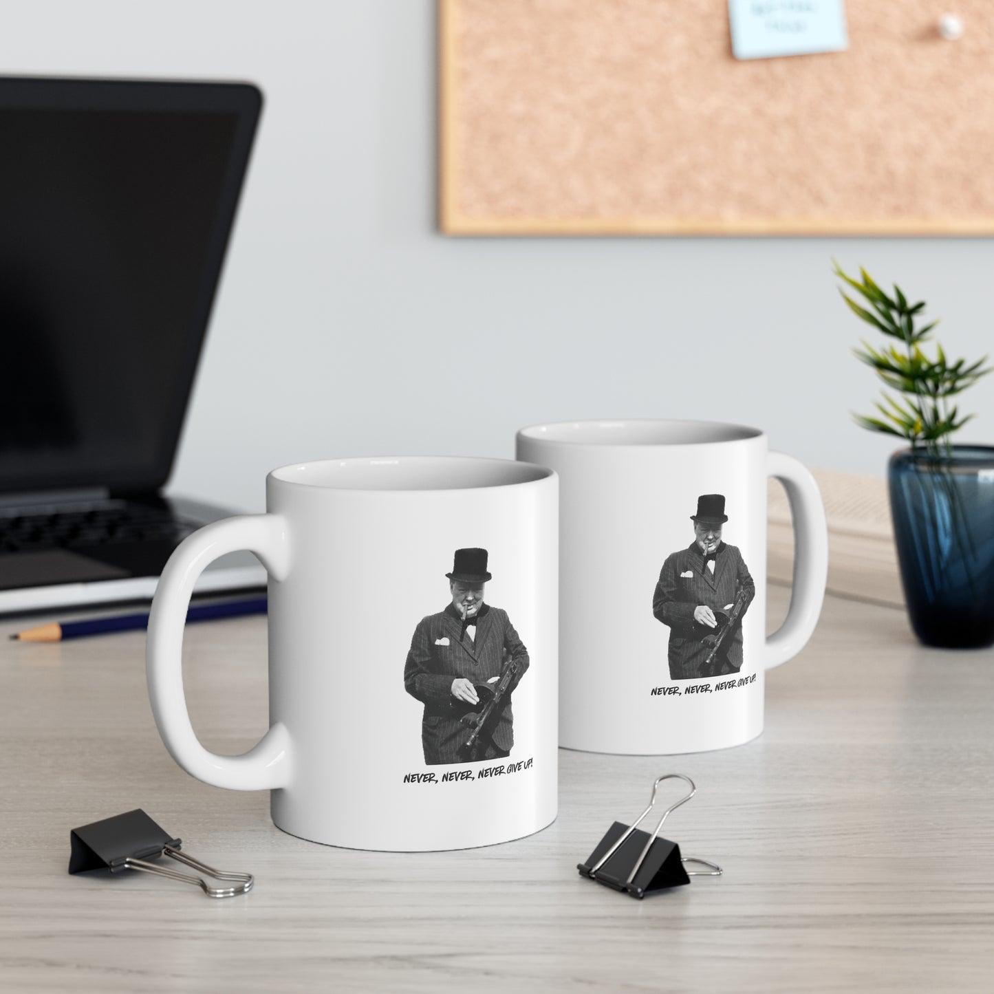 "Never Give Up" Mug | Stylish & Cool
