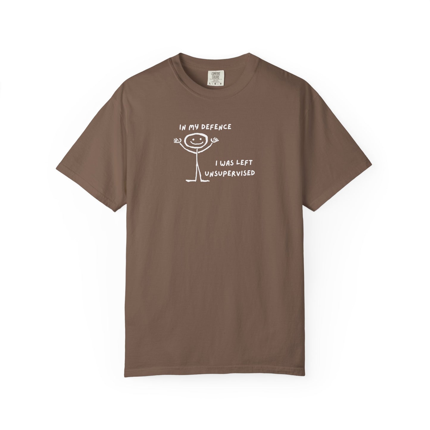 "In My Defence" Tee White Text | Stylish & comfortable with cool tee design for men & women.