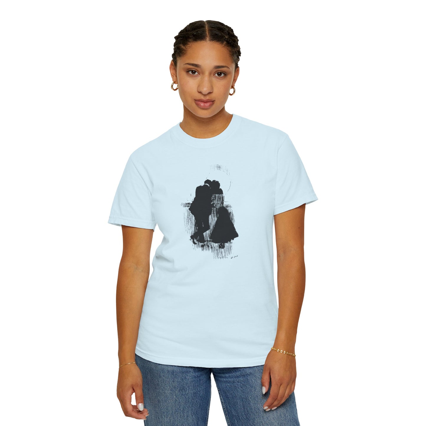 "Lovers on the Deck - Dusk Silhouette"|Tee Design   Stylish & comfortable with cool tee design for men & women.