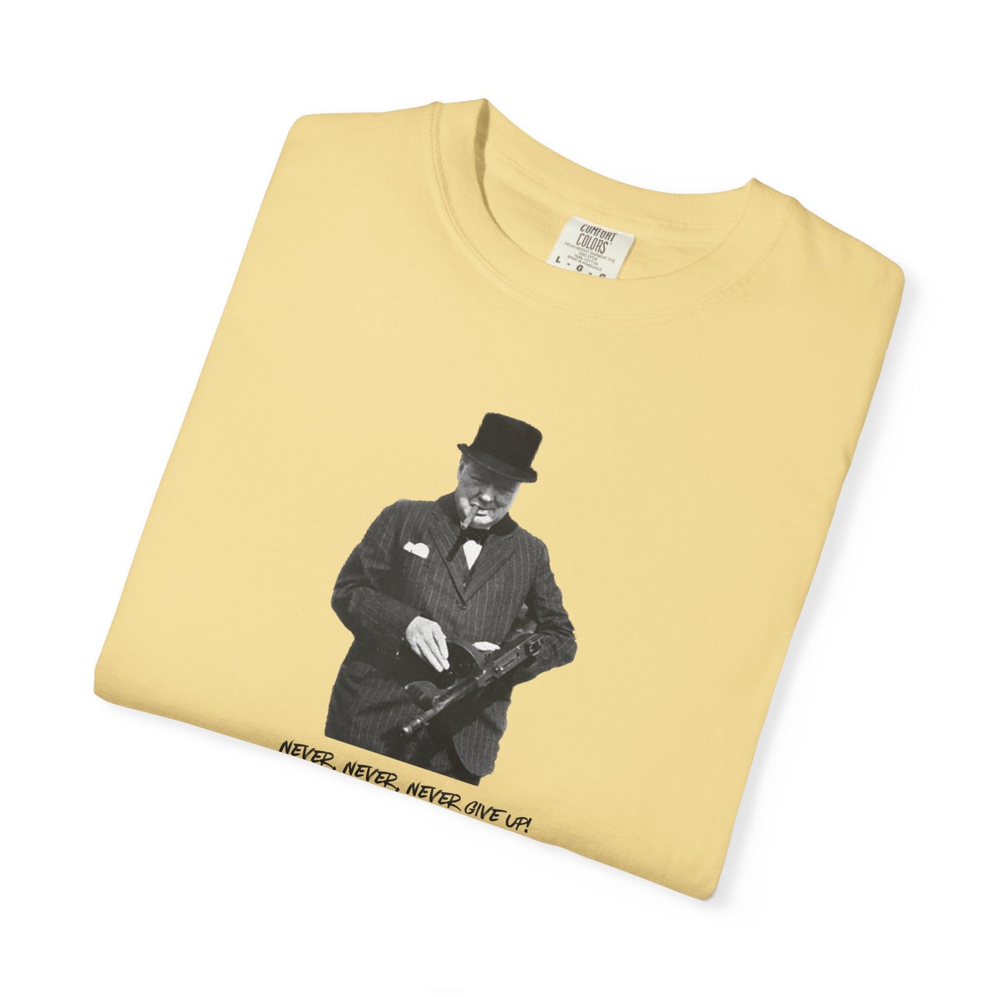 Iconic "Never Give Up" Light Tee | Stylish & comfortable with cool tee design for men & women.