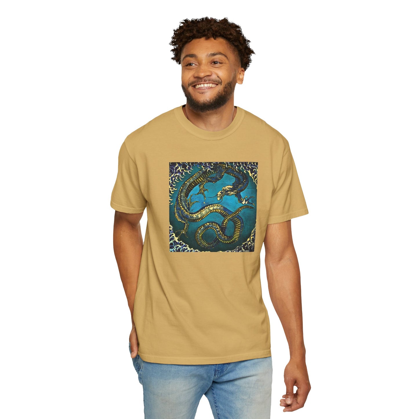 "Hokusai Blue Dragon" Cool Tee | Stylish & comfortable with cool tee design for men & women.