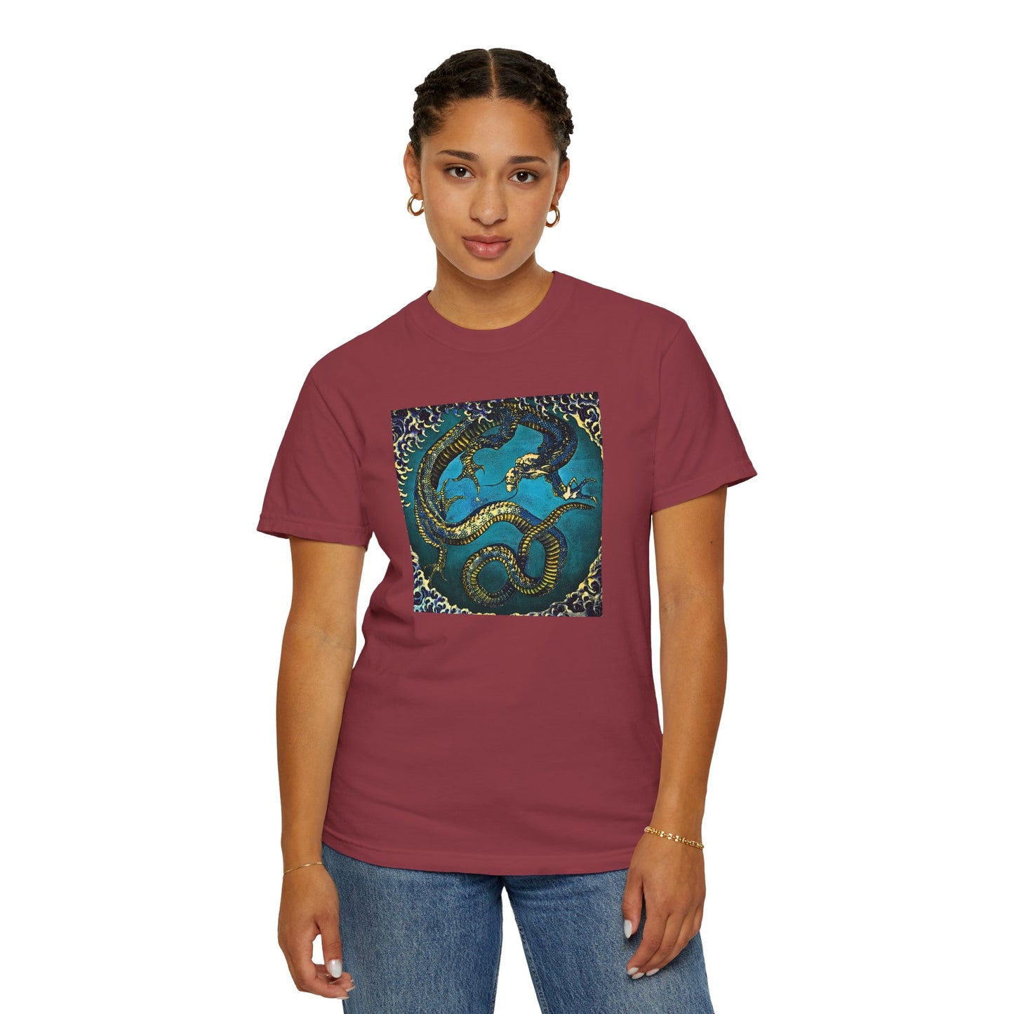 "Hokusai Blue Dragon" Cool Tee | Stylish & comfortable with cool tee design for men & women.