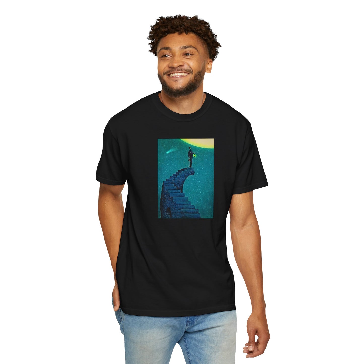 "Stairway to the Moon" | Stylish & comfortable with cool tee design for men & women.