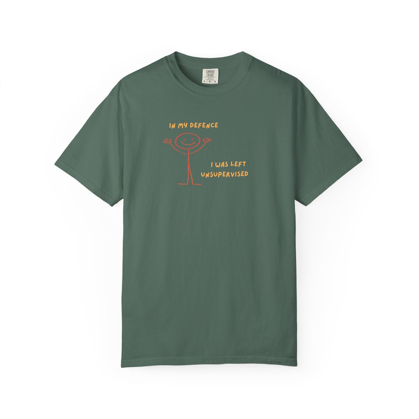 "In My Defence" Tee Gold Text | Stylish & comfortable with cool tee design for men & women.