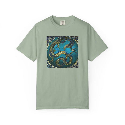 "Hokusai Blue Dragon" Cool Tee | Stylish & comfortable with cool tee design for men & women.
