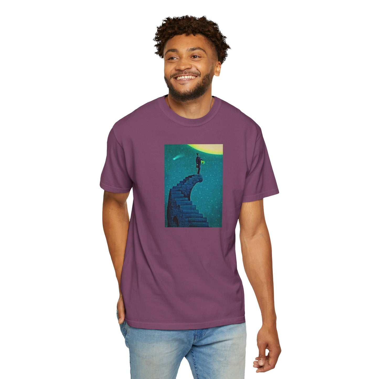 "Stairway to the Moon" | Stylish & comfortable with cool tee design for men & women.