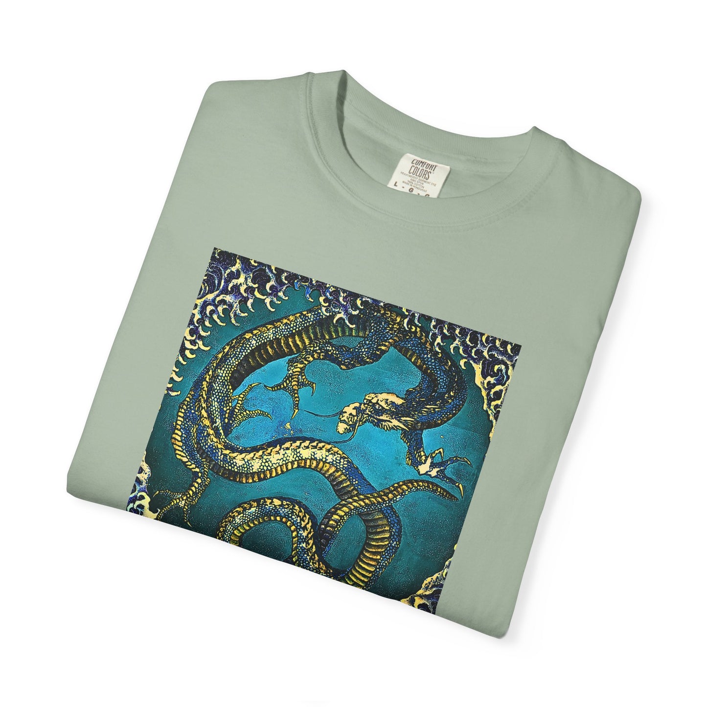 "Hokusai Blue Dragon" Cool Tee | Stylish & comfortable with cool tee design for men & women.