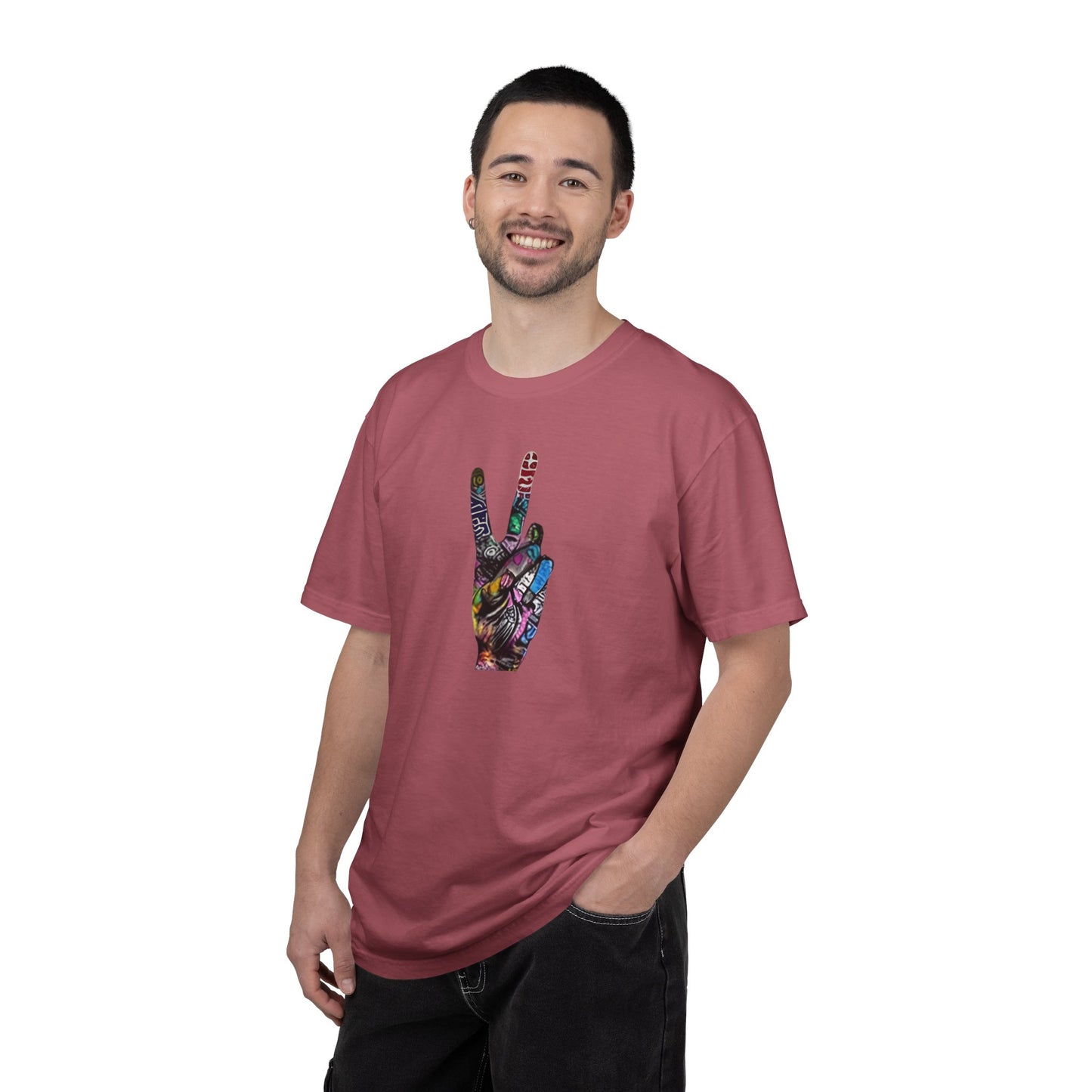 Graffitti Art Peace Sign tee | Stylish & comfortable with cool tee design for men & women.