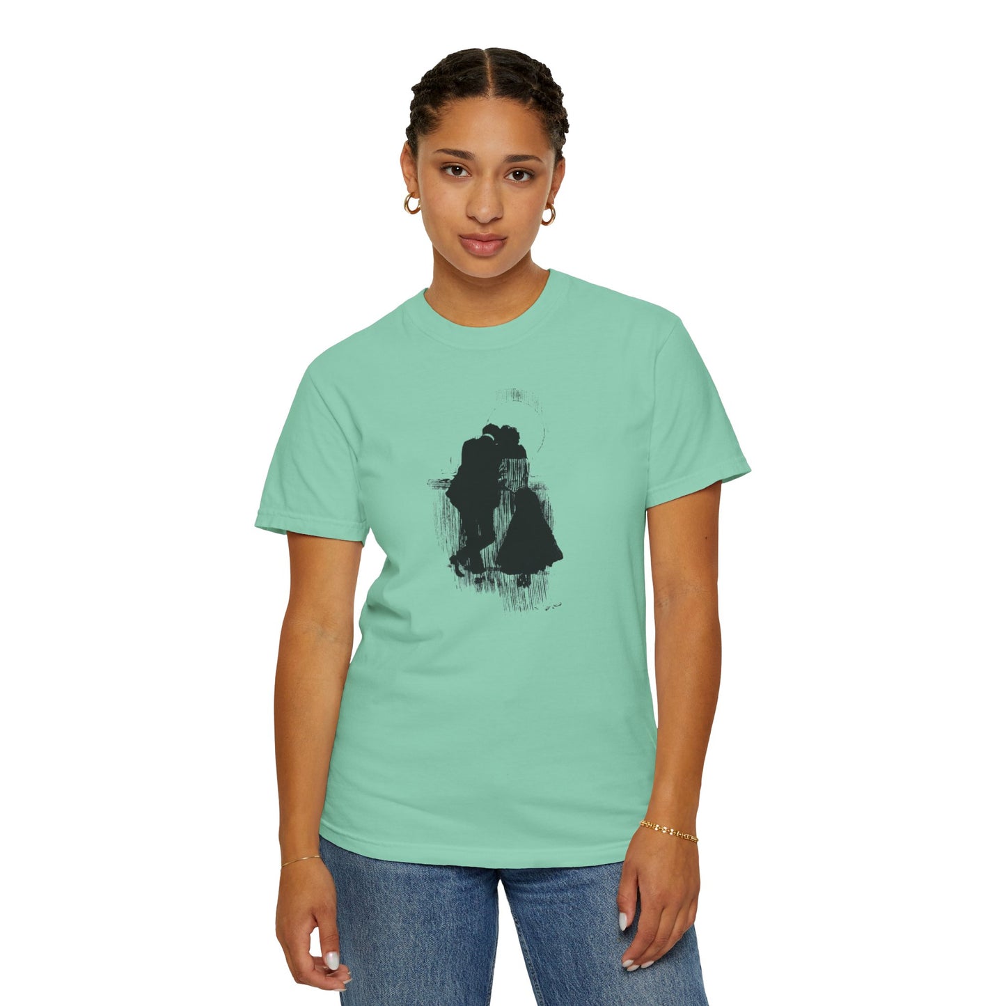 "Lovers on the Deck - Dusk Silhouette"|Tee Design   Stylish & comfortable with cool tee design for men & women.