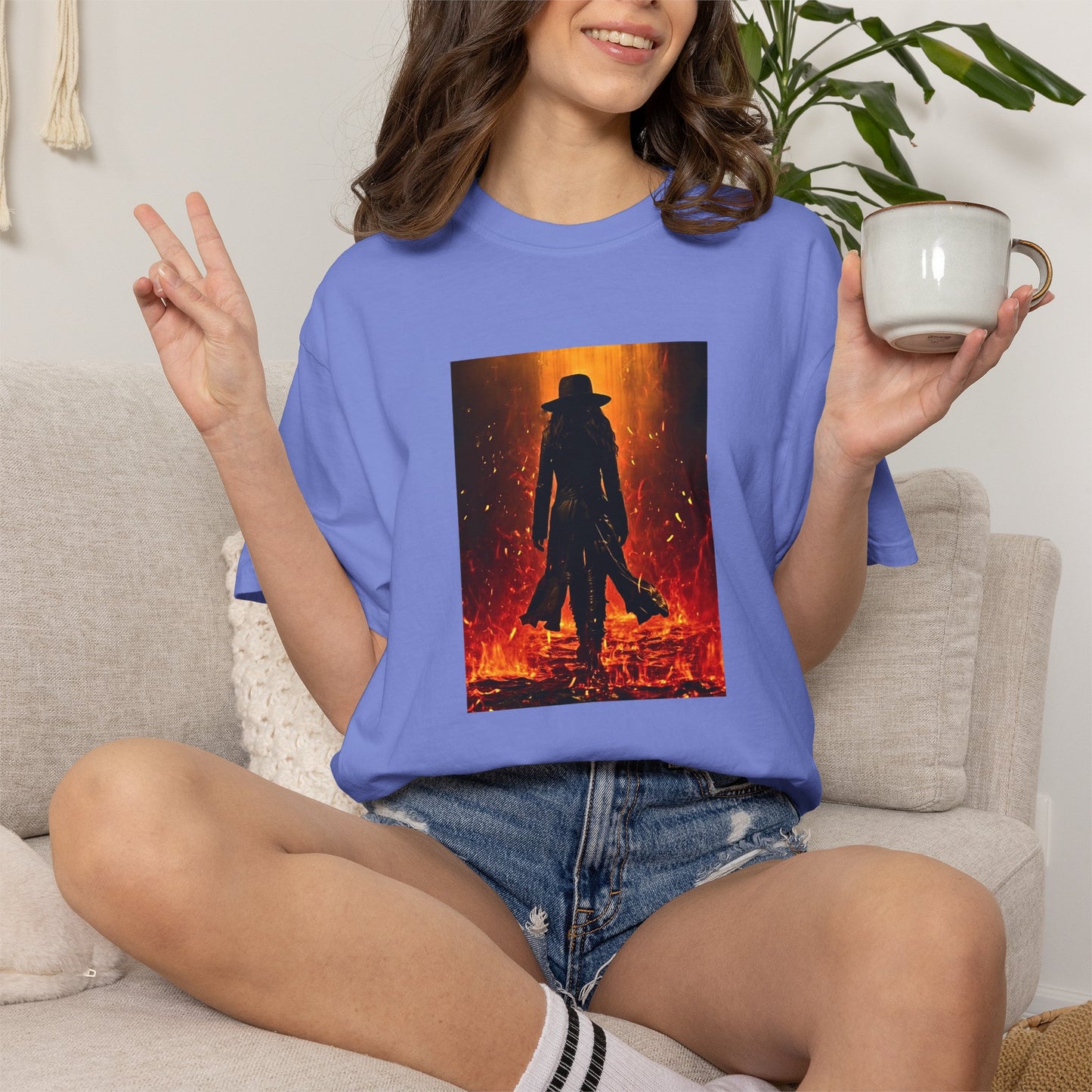"Girl on Fire" Cool Tee | Stylish & comfortable with cool tee design for men & women.
