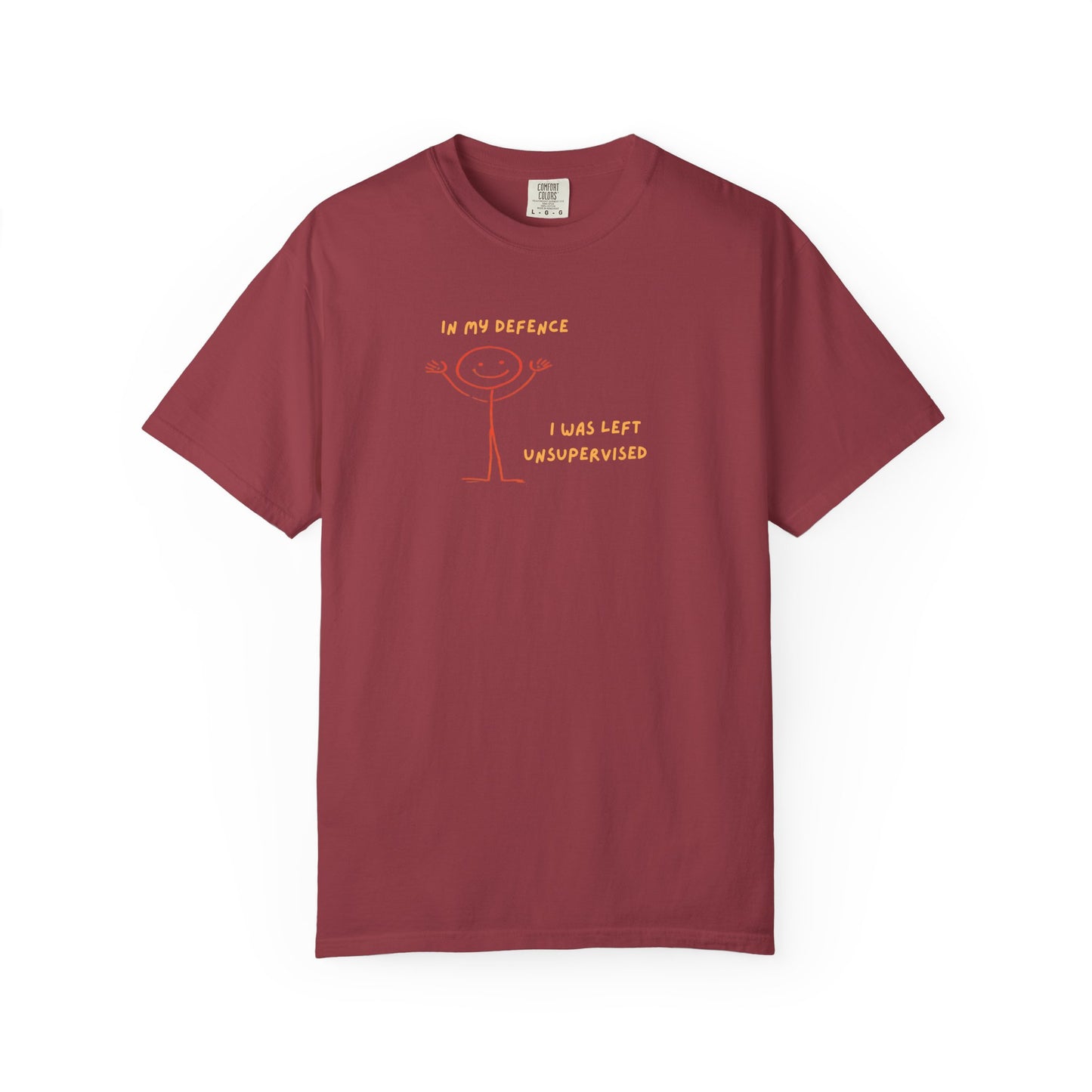 "In My Defence" Tee Gold Text | Stylish & comfortable with cool tee design for men & women.