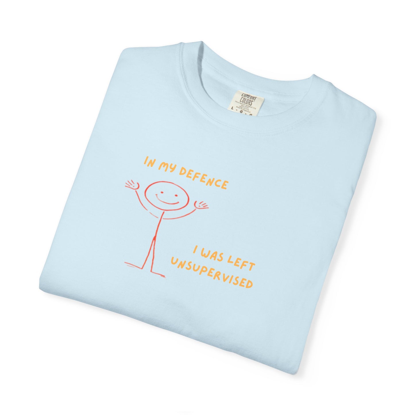 "In My Defence" Tee Gold Text | Stylish & comfortable with cool tee design for men & women.