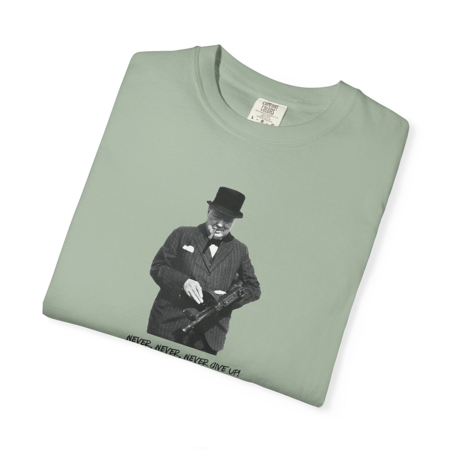 Iconic "Never Give Up" Light Tee | Stylish & comfortable with cool tee design for men & women.