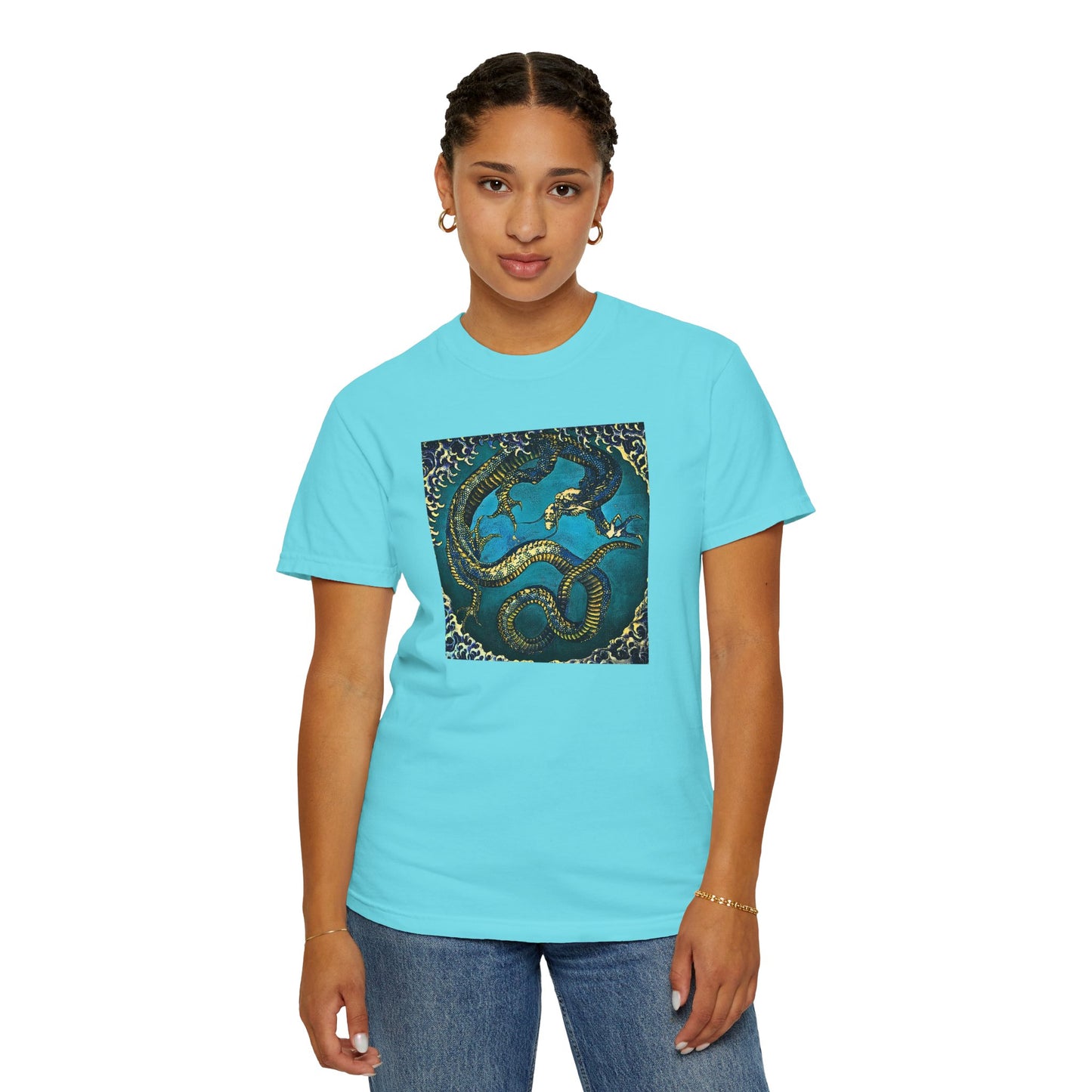 "Hokusai Blue Dragon" Cool Tee | Stylish & comfortable with cool tee design for men & women.
