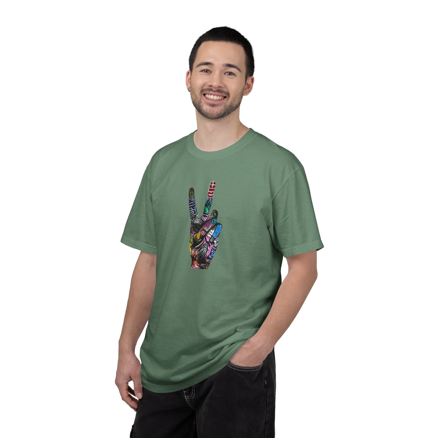 Graffitti Art Peace Sign tee | Stylish & comfortable with cool tee design for men & women.