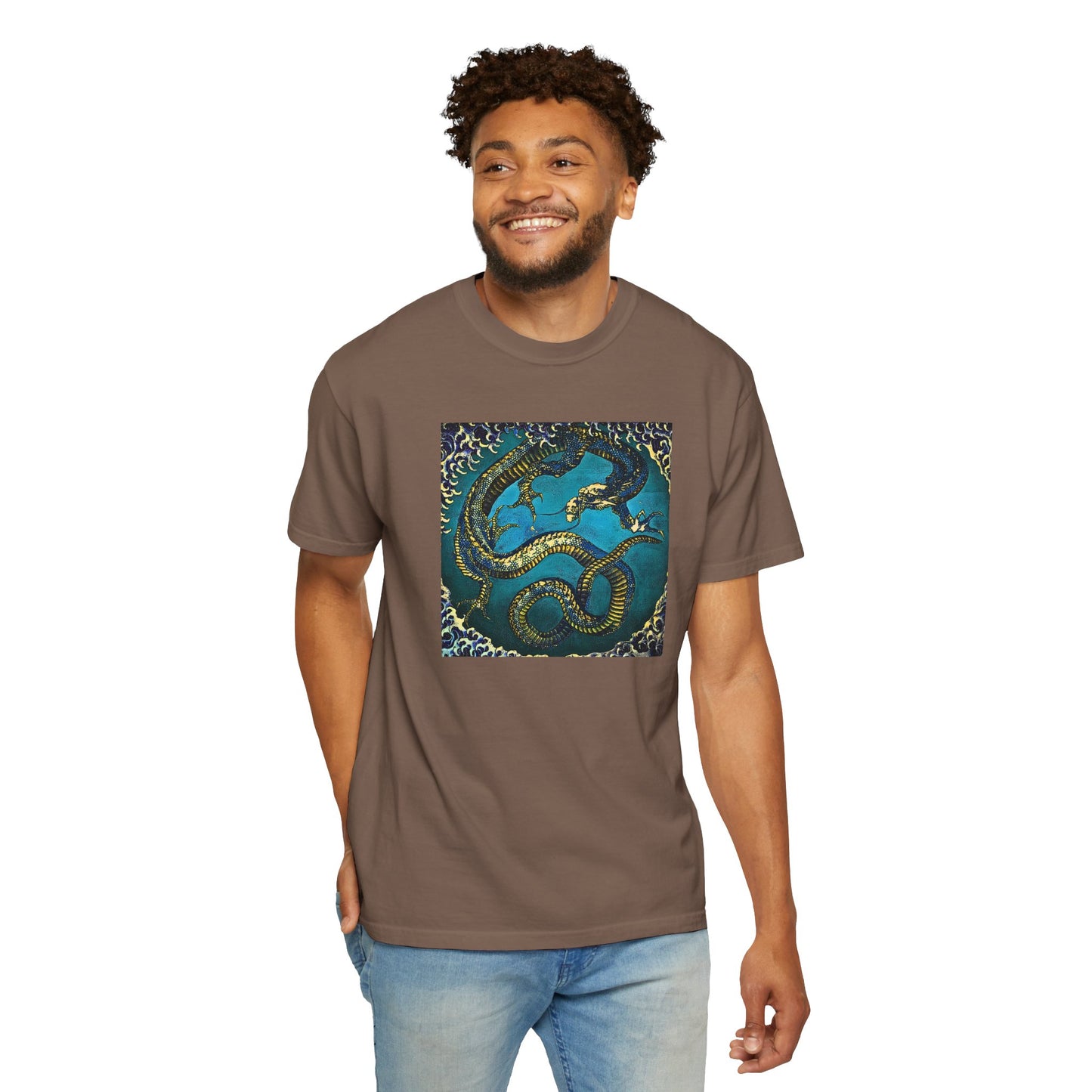 "Hokusai Blue Dragon" Cool Tee | Stylish & comfortable with cool tee design for men & women.