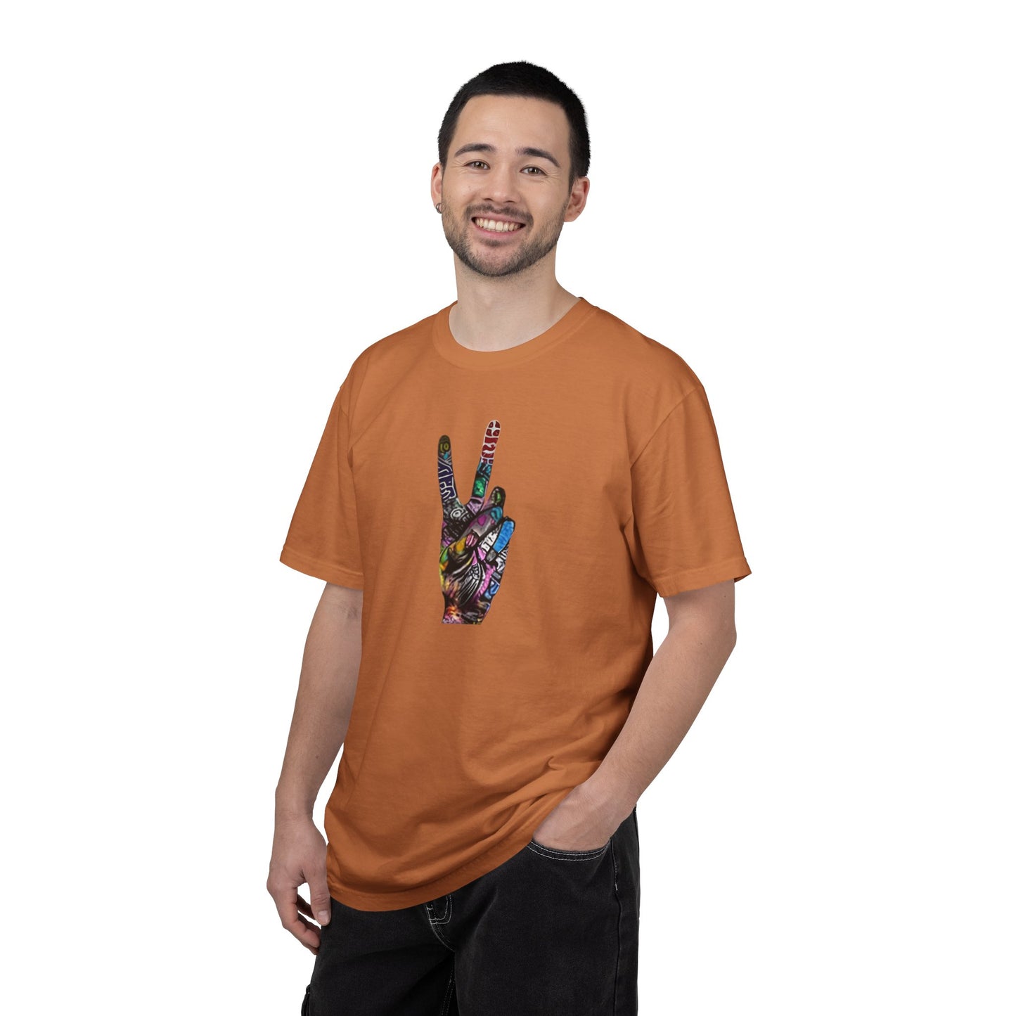 Graffitti Art Peace Sign tee | Stylish & comfortable with cool tee design for men & women.